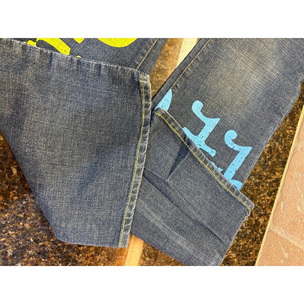 Vintage Y2K Original Von Dutch Low Rise Jeans Graphic Flare EUC Size 26 - Picture 7 of 9